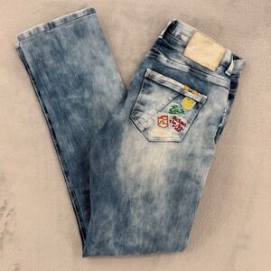 Vintage Evisu Jeans Y2K Distressed Embroidered Pocket Beyond The Normal sz